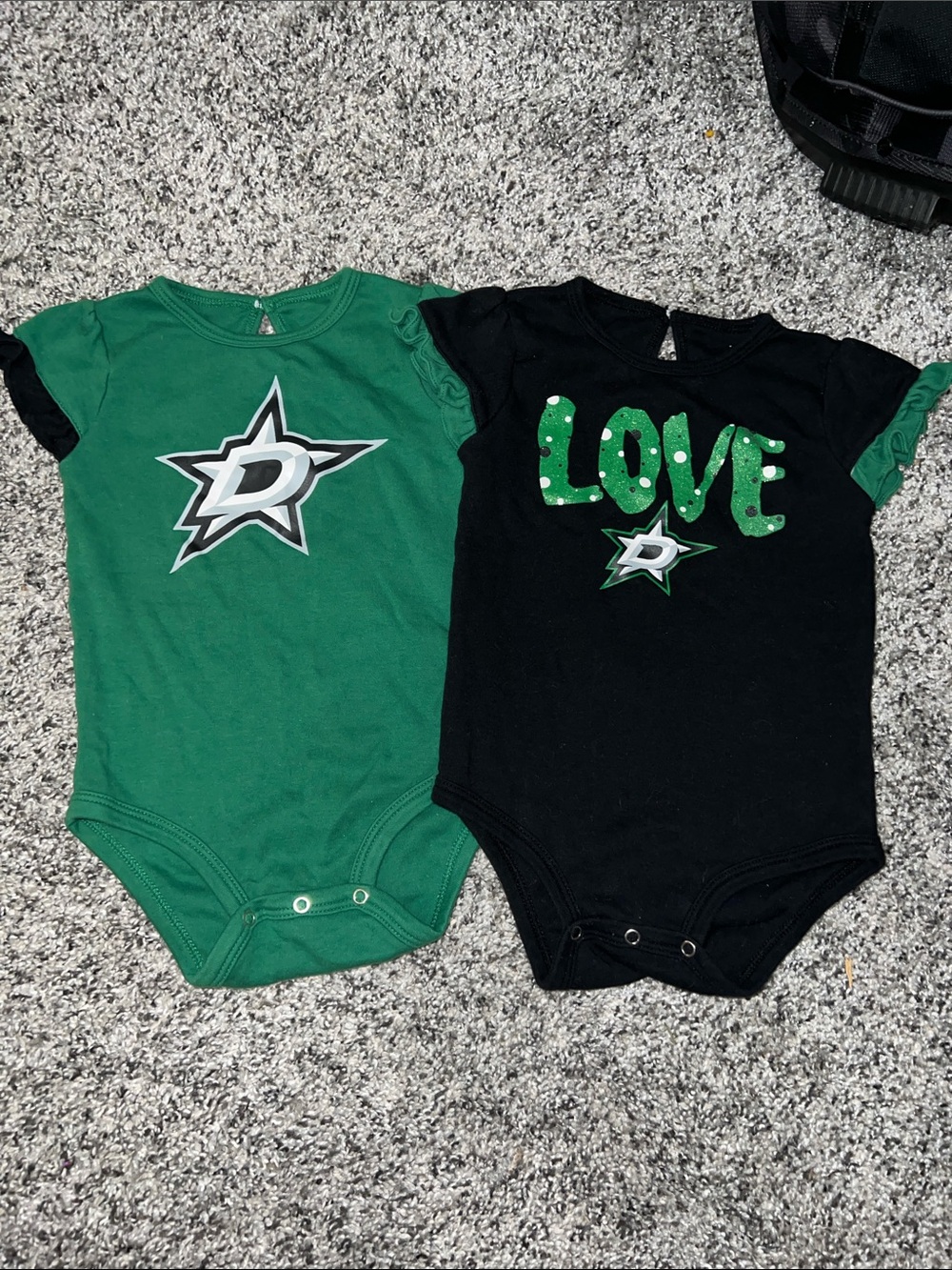 Dallas Stars Infant Bodysuit Duo - Green & Black
